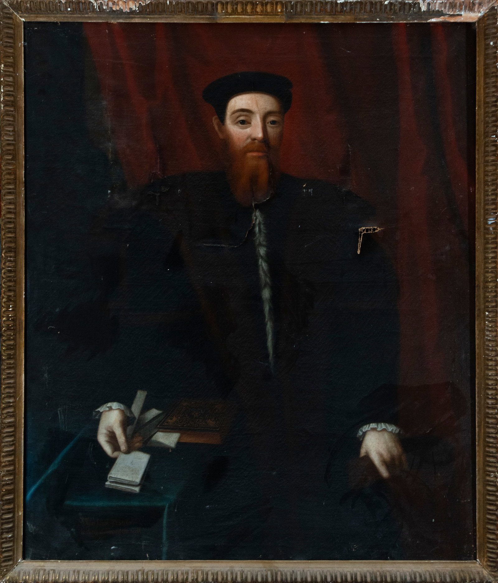 Oil painting on canvas portrait of the Venetian Duce in the English school in the 18th century: 124cm x 101cm and 132cm x 110cm