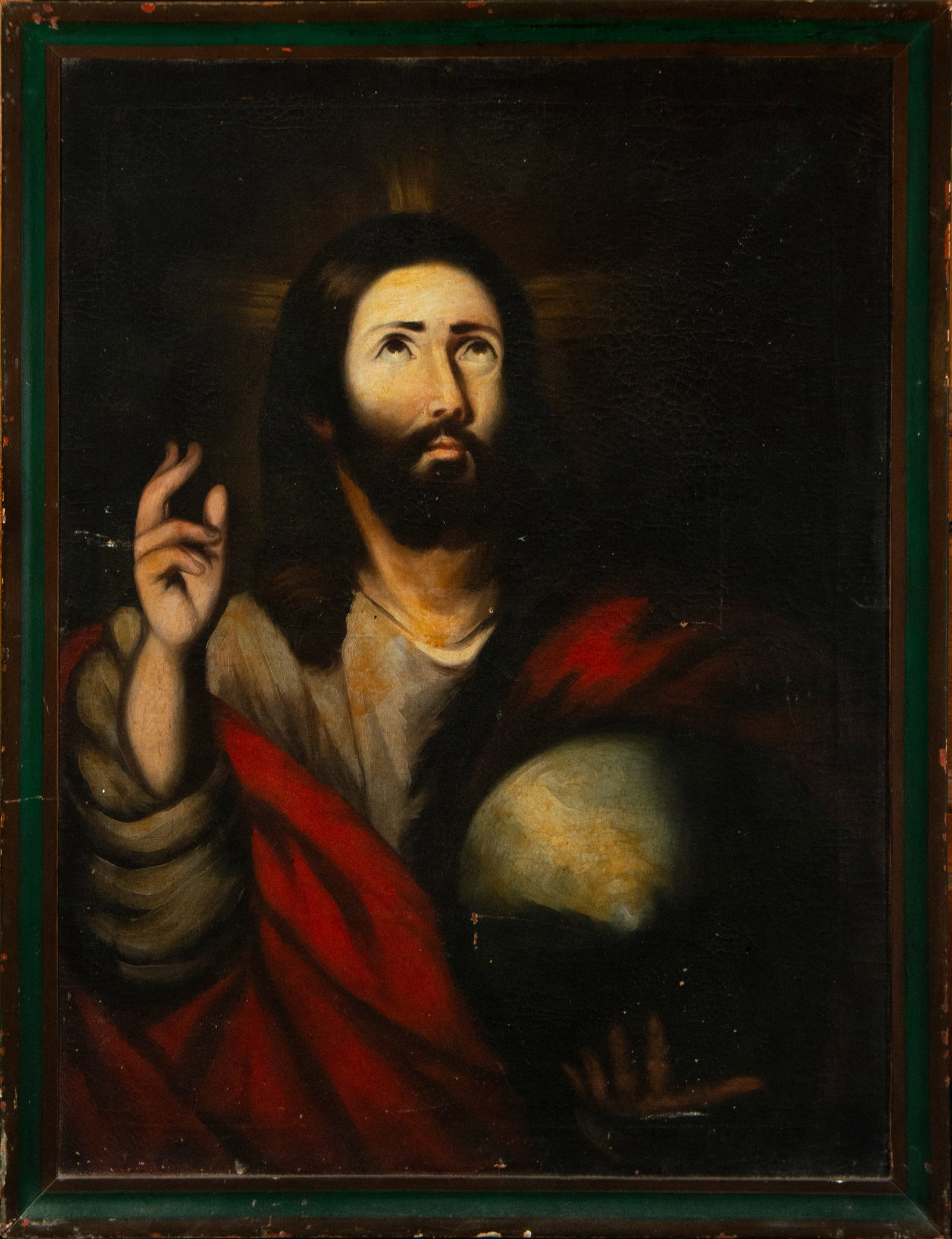 Oil painting on canvas Eternal Father 17th century (1 of 7)
