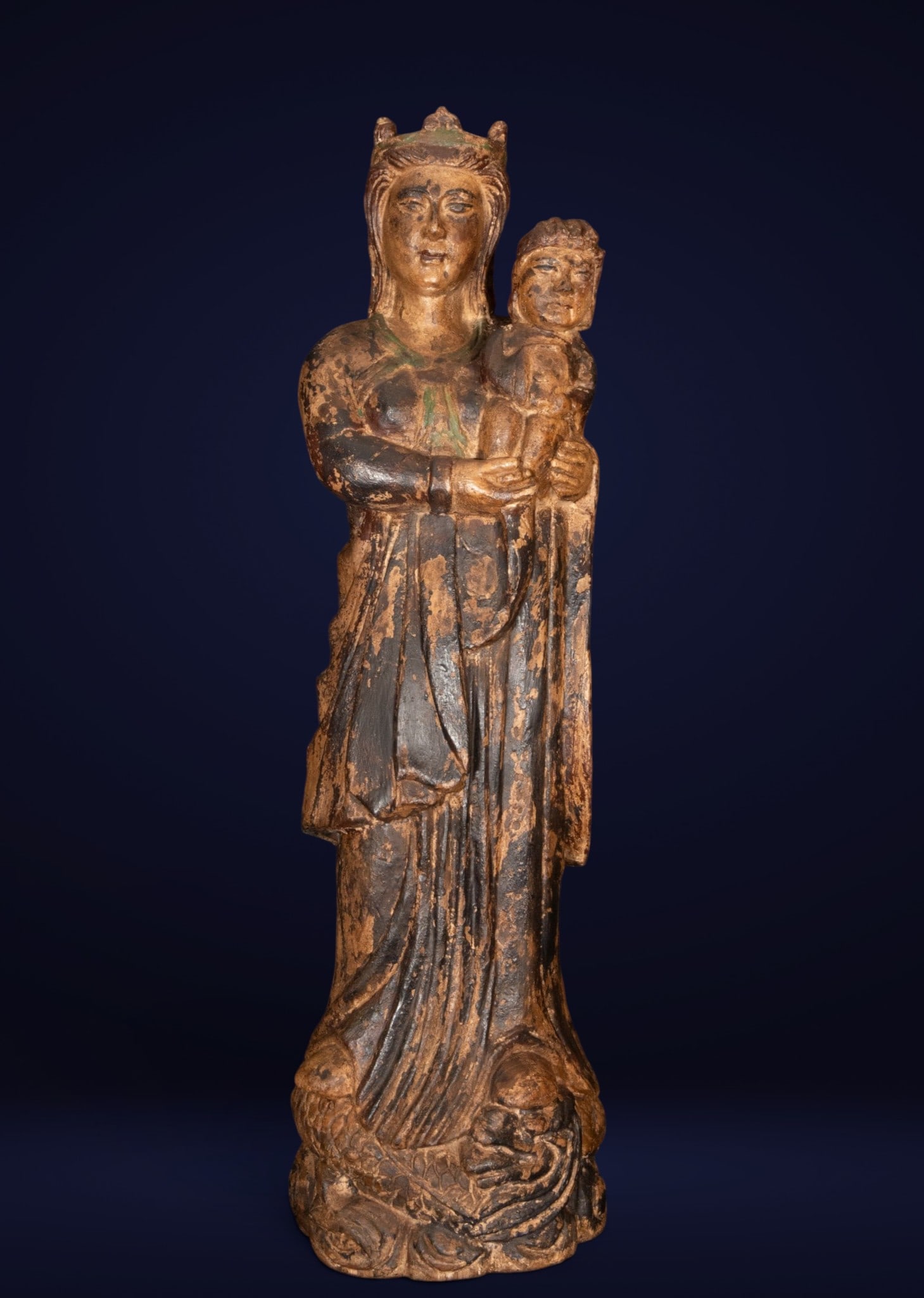 Virgin and Child. Gothic style. 19th century (1 of 4)