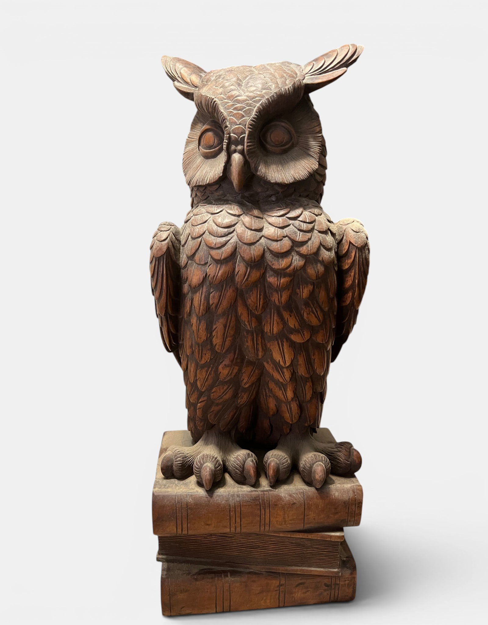 Owl Arts & Crafts late 19th century: 56 x 17 x 20 cm