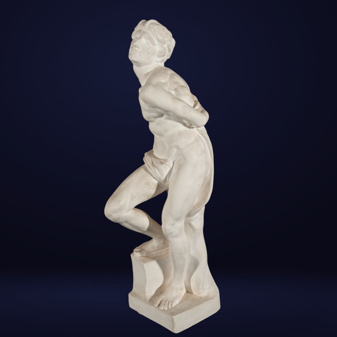 Plaster nude, 19th-20th century 'The Slave': Plaster. Measurements: 73 cm x 20 cm x 22 cm