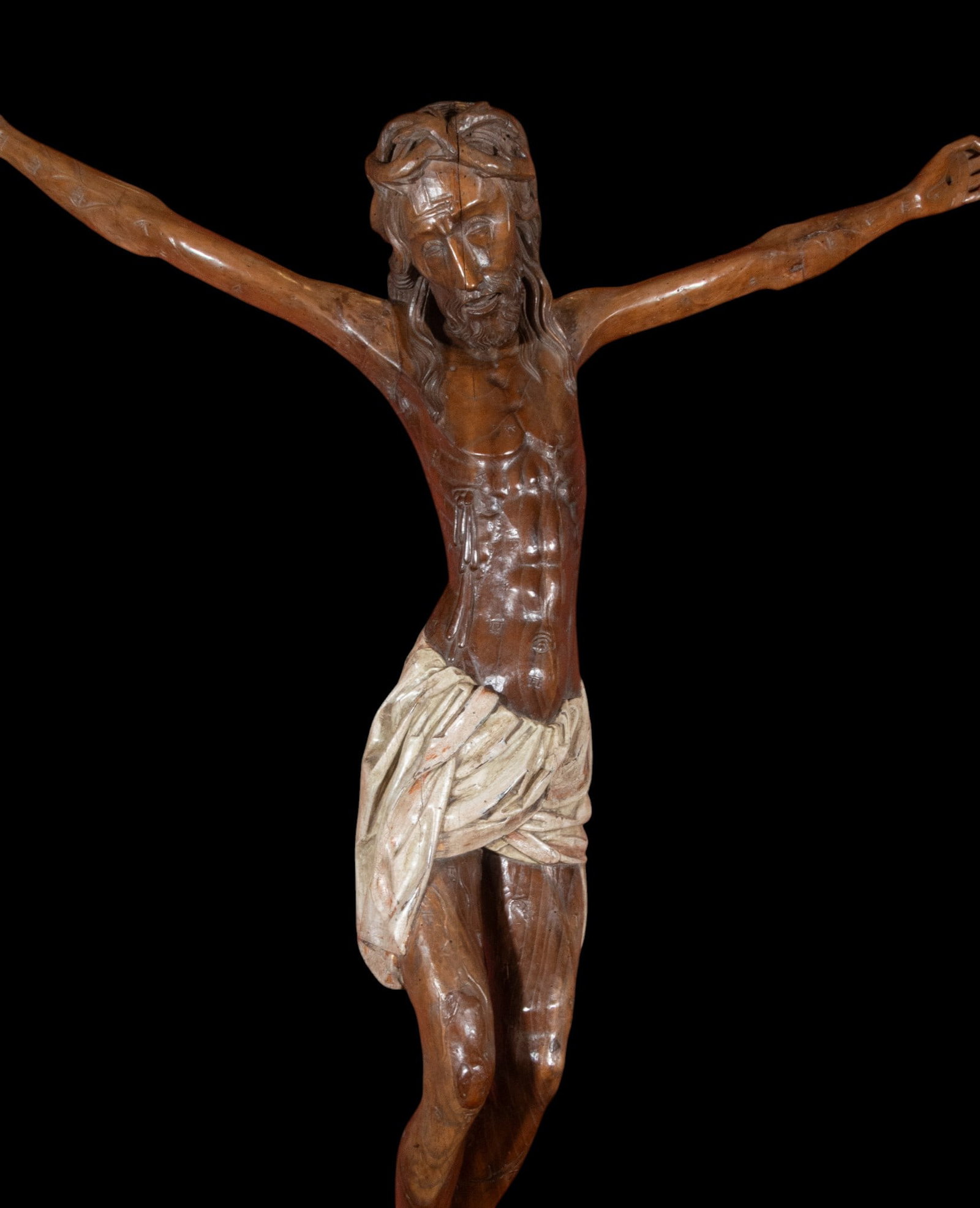 Sculpture carved from linden wood. Christ. 15th century, possibly German. - 2
