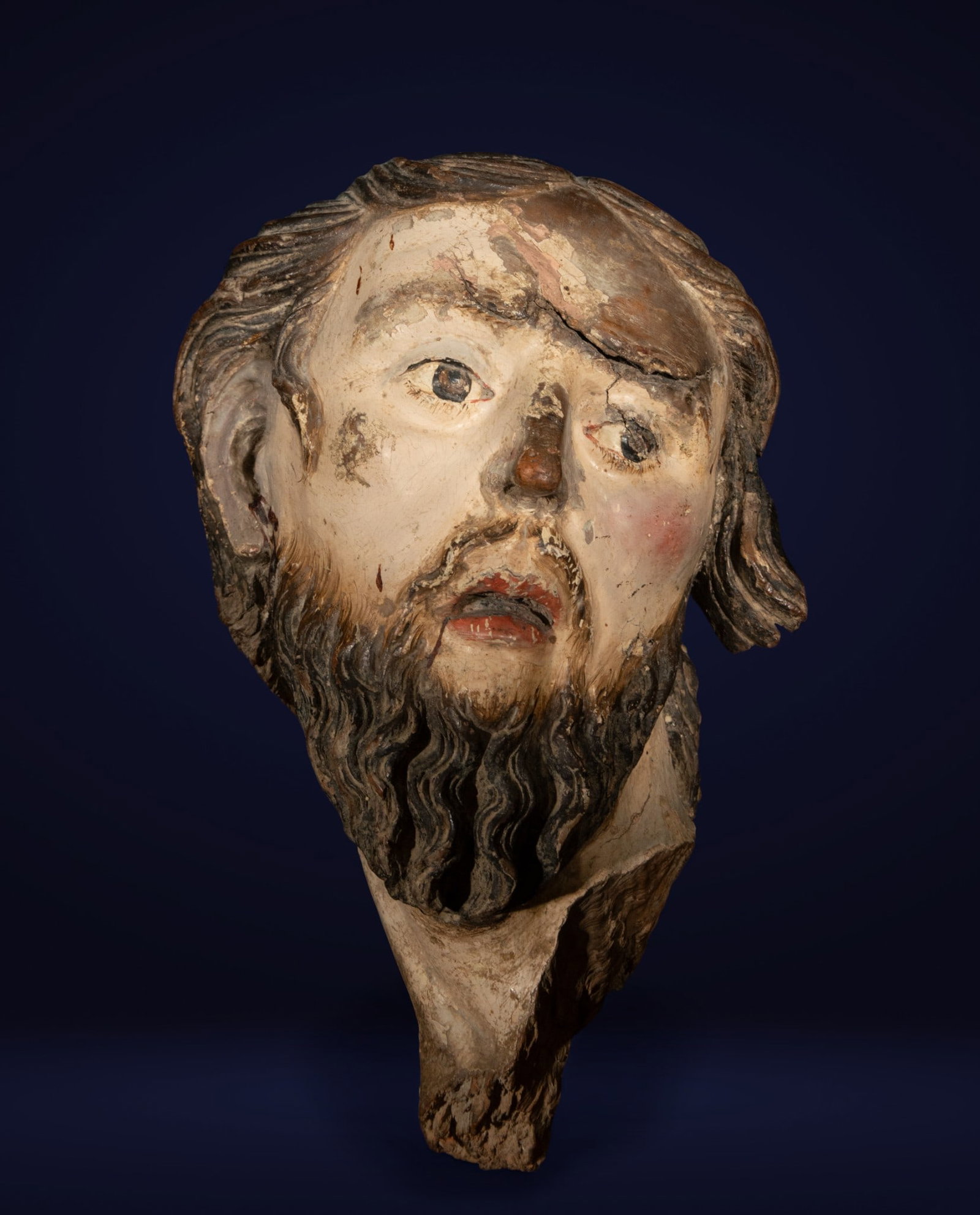 Severed head of Saint John, Valladolid School, 16th Century (1 of 6)