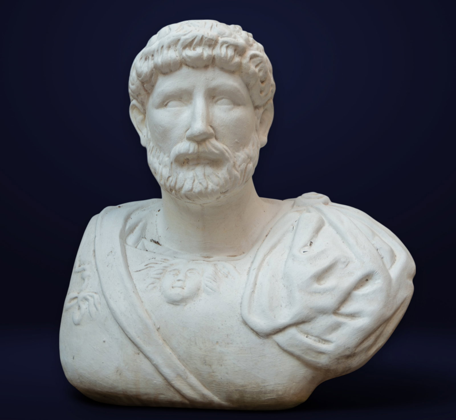 Plaster sculpture bust of the Roman Emperor Hadrian, early 20th century (1 of 8)