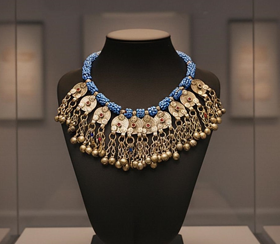 Ethnic tribal necklace in silver, total weight 125 g (1 of 7)