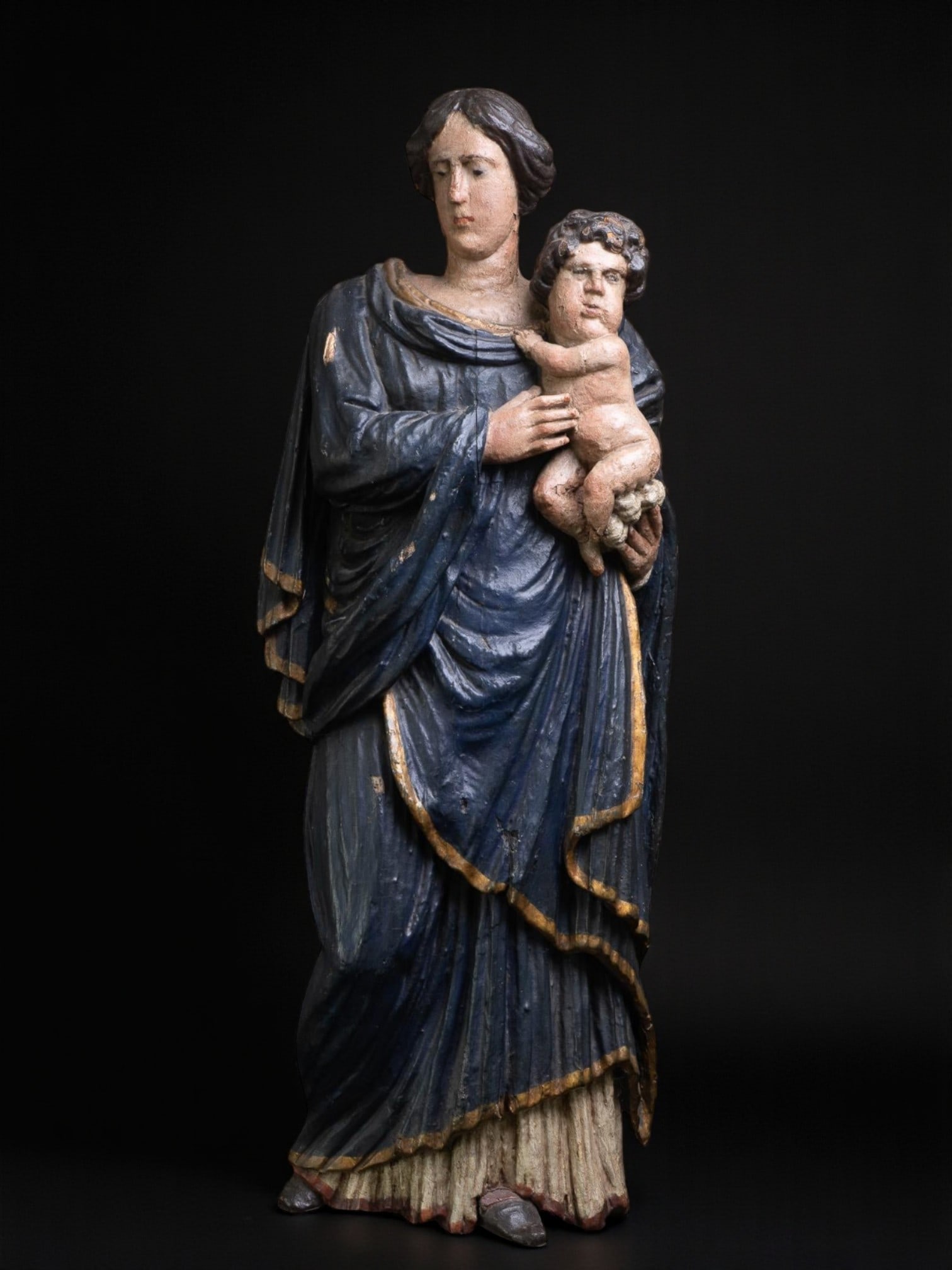 18th Century French School - Sculpture of the Virgin and Child (1 of 3)