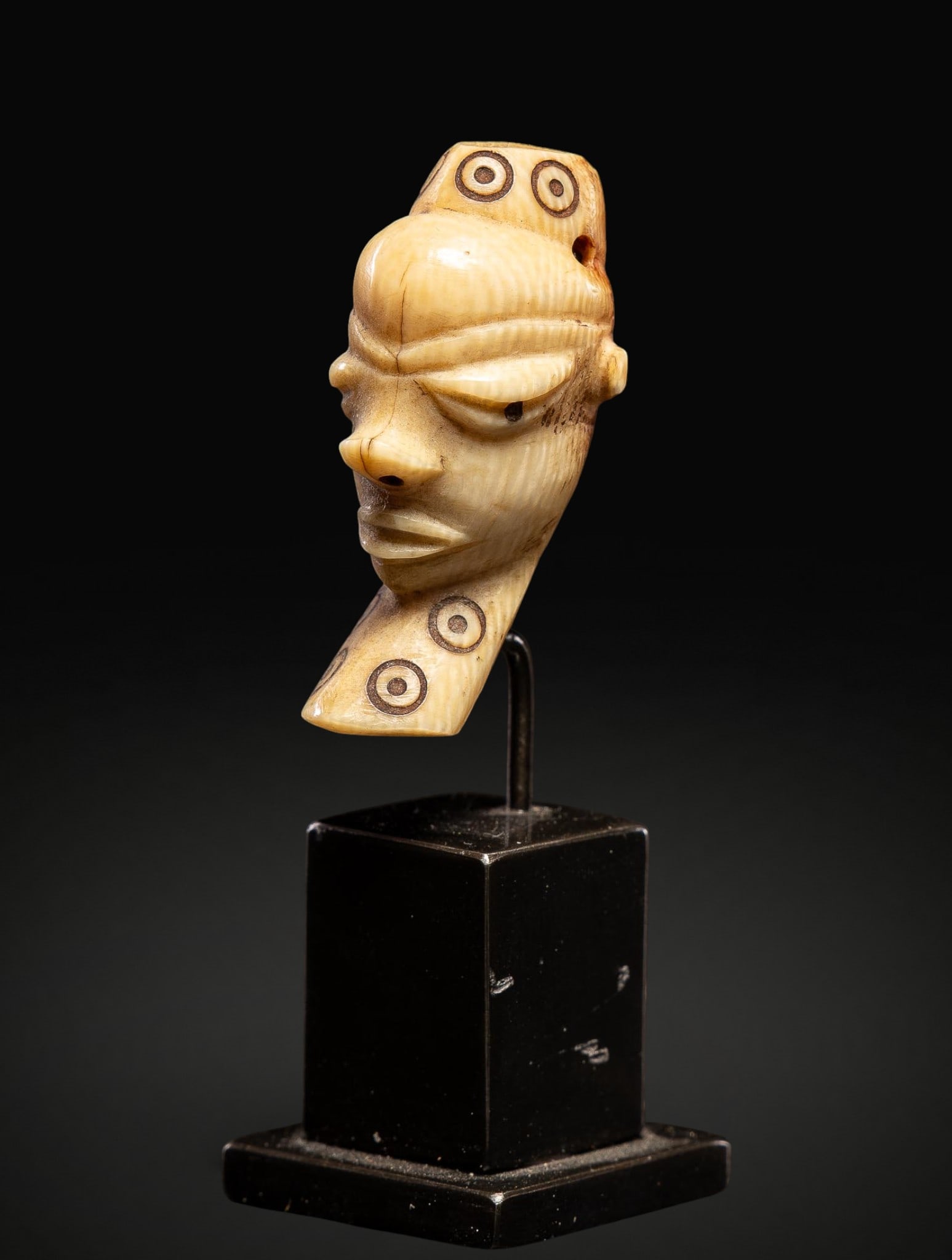 Ikoko. Pende people, Democratic Republic of Congo, 19th-20th century: Measurements: 4.5 × 2.2 × 1.9 cm. Small carved object known as an ikoko, belonging to the sculptural tradition of the Pende people. These small pieces served symbolic and ritual functions and were a