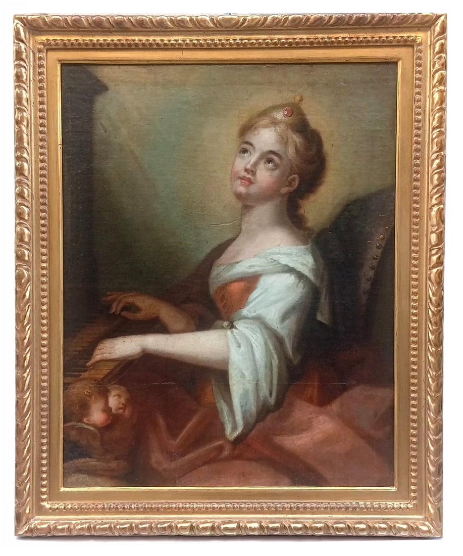 Italian or French school of the 18th century – Saint Cecilia in ecstasy (1 of 3)