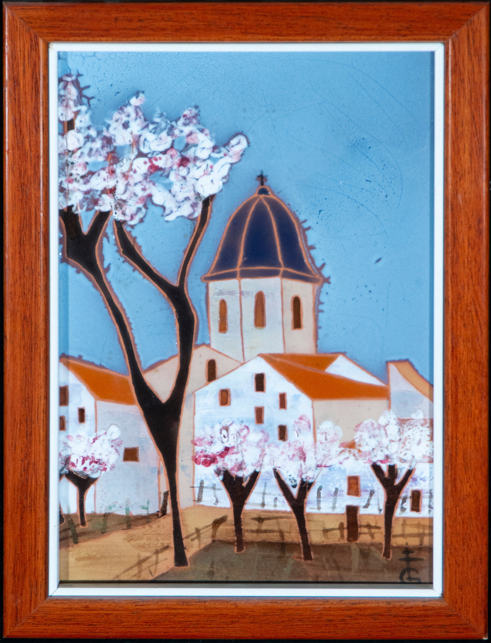 The Church of Holy Peace, Signed with Anagram, Mediterranean Decorative School, 20th Century (1 of 3)