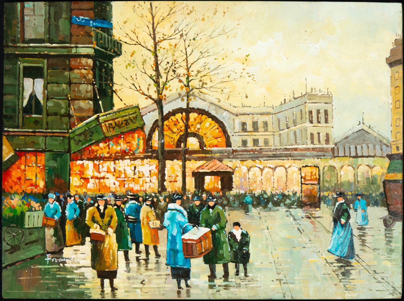 Boulevard, 20th century, Frankie, signed: Measurements: 41 cm x 31 cm.