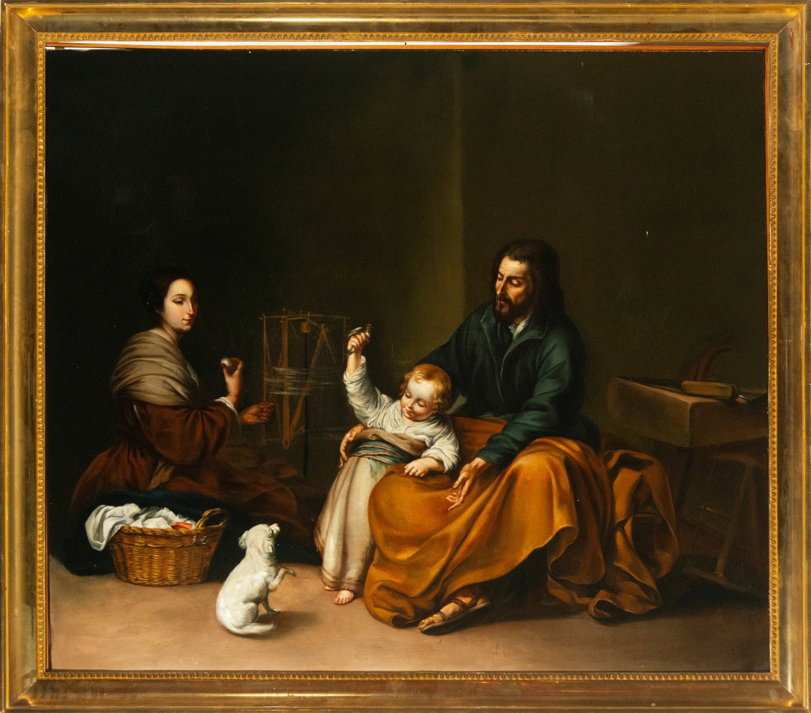 Oil on canvas painting The Holy Family after Murillo, Bartolomé Esteban (1 of 7)