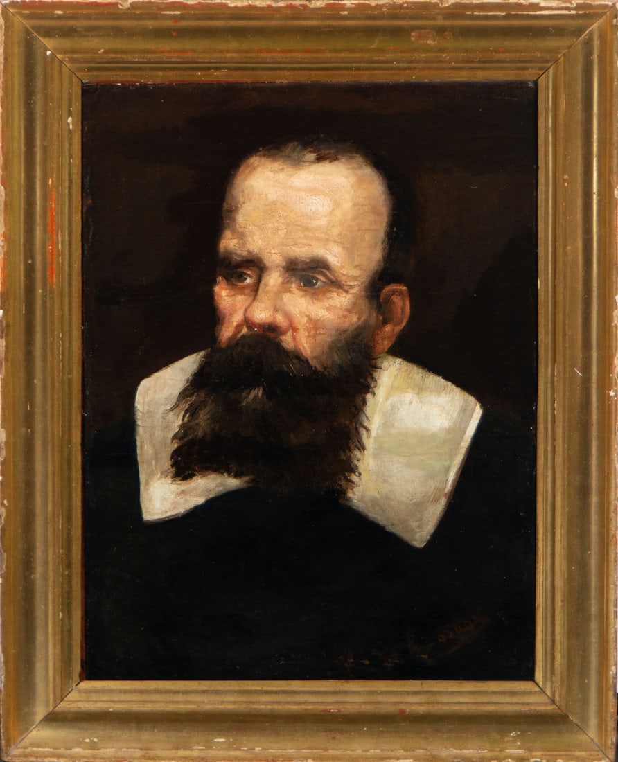 Portrait of a Gentleman with a Beard, Rodriguez de Losada, Spanish school from the second half of: Signed "R. de Losada". Oil on canvas, framed measurements: 70 x 56 cm. Canvas measures: 57 x 43 cm