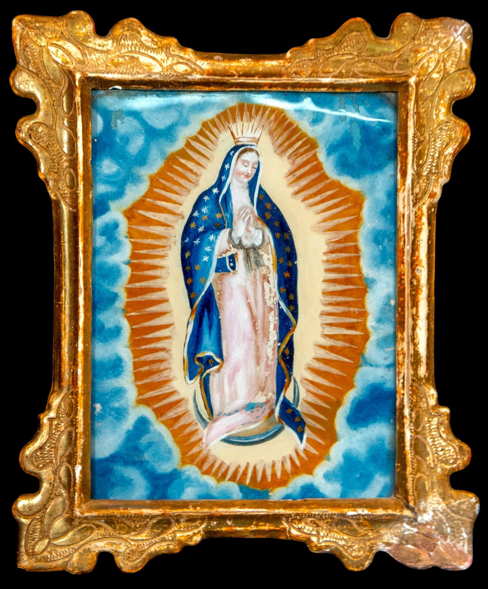 Guadalupe, 18th century, on metal: Measurements: 21cm x 16cm; 29cm x 23cm.