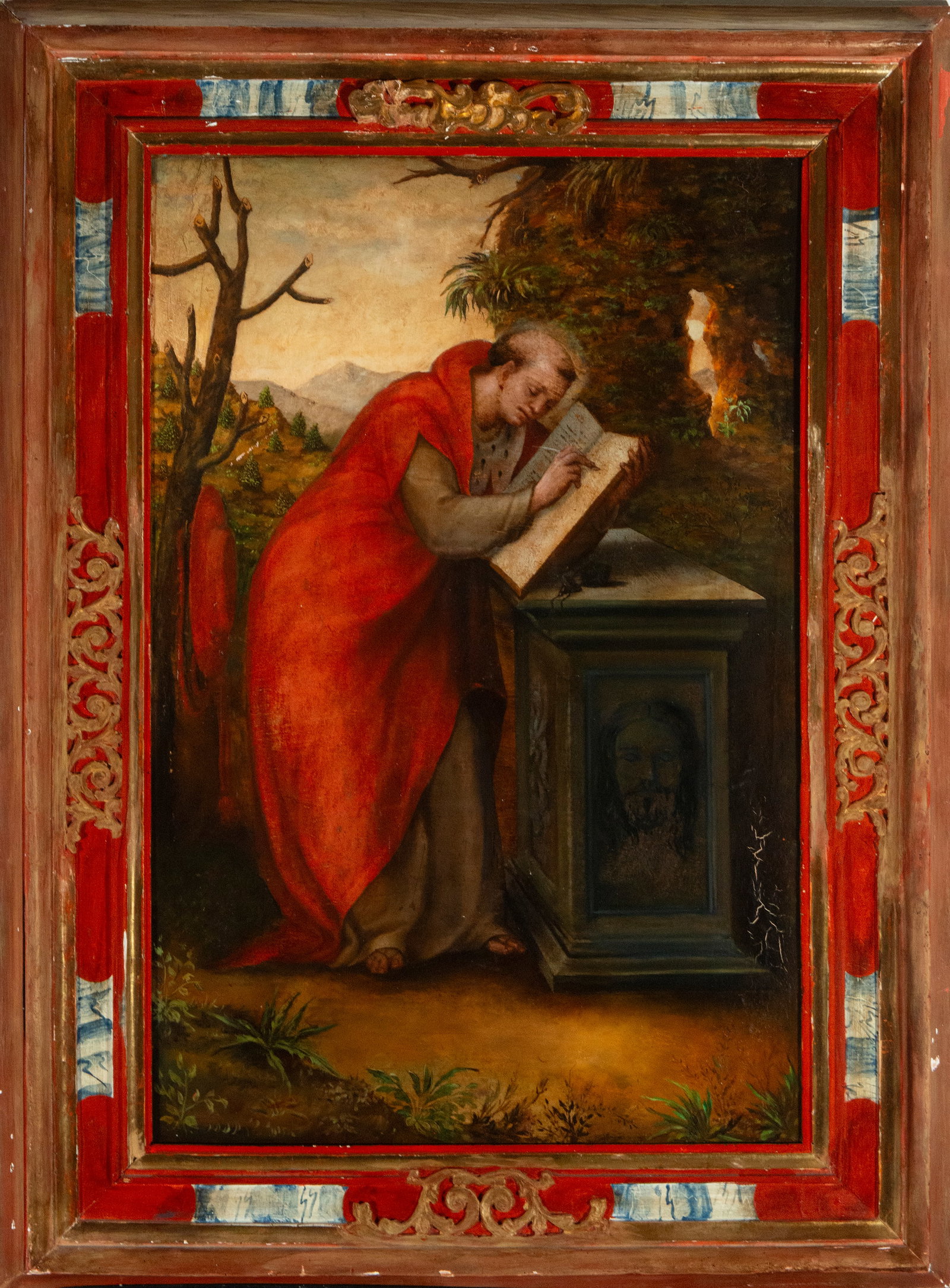 Oil on panel painting - Flemish school of the early 17th century: Measurements: 89 cm x 58 cm and 115 cm x 86 cm