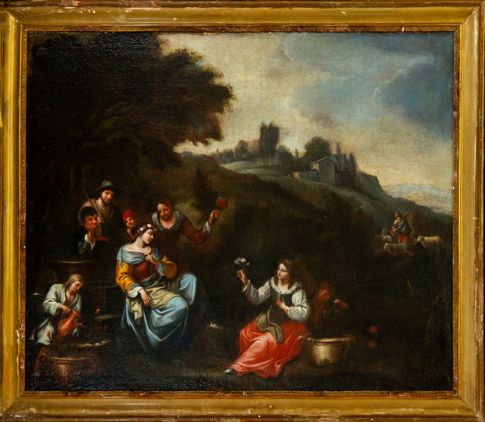 French Classical School of the 17th Century - Annunciation: Dimensions: 86 × 63 and 96 × 83 cm. Oil on canvas.