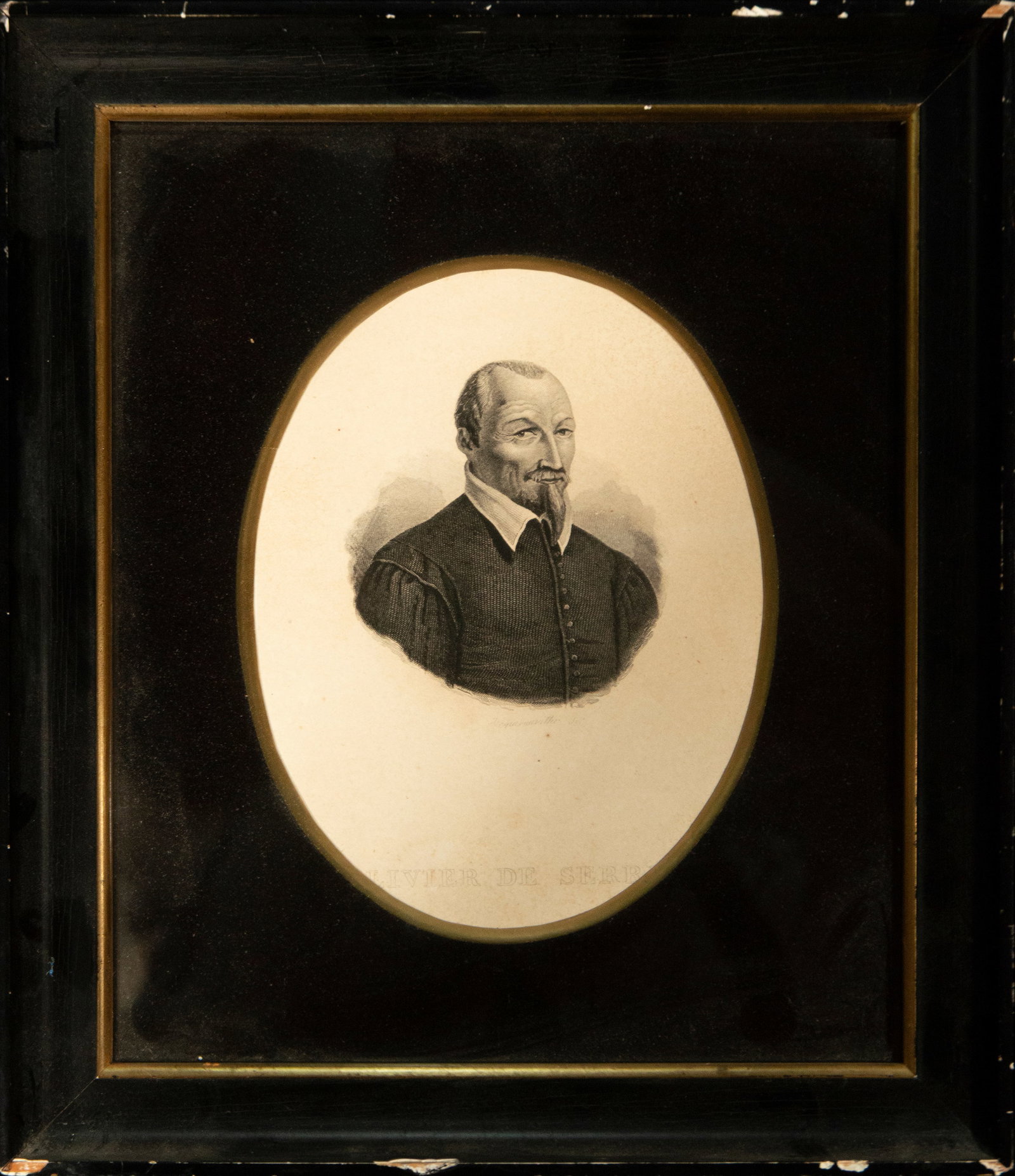 Engraved portrait of J. Watt, English School, 19th Century: Engraving on paper. Oval portrait of James Watt, the celebrated Scottish engineer and inventor, depicted in elegant late 18th-century attire with a thoughtful expression. The modeling of the face and 