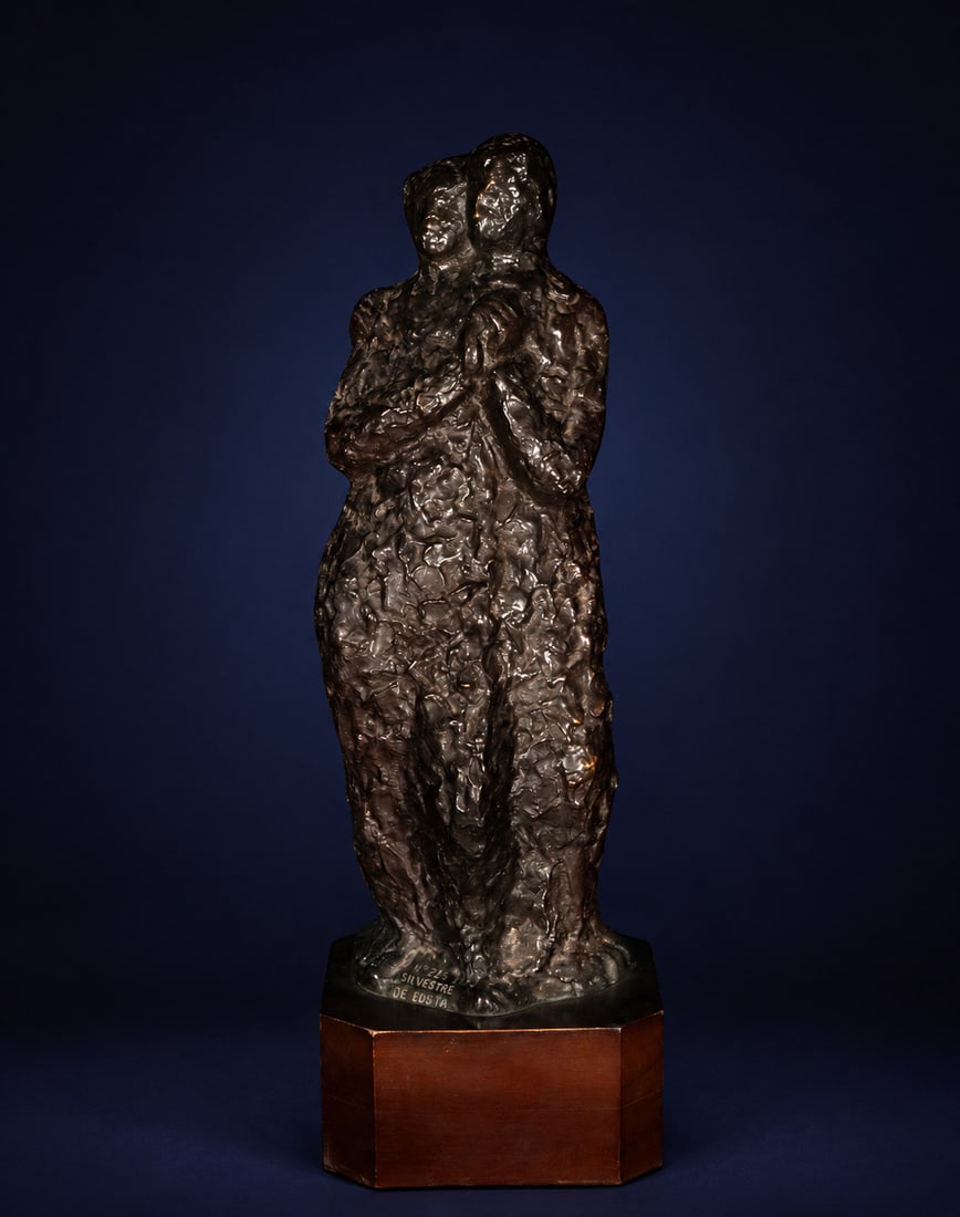 Sylvester of Edeta, Bronze, Signed and numbered, 20th century: Measurements: 58 x 19 x 19 cm.