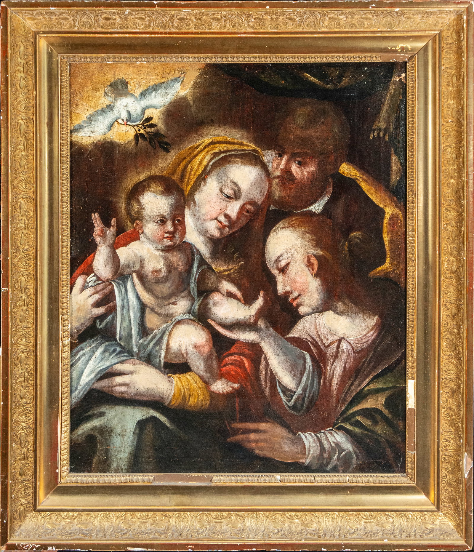 Holy Family with Saint Anne and the Holy Spirit, Spanish School, 17th Century (1 of 7)