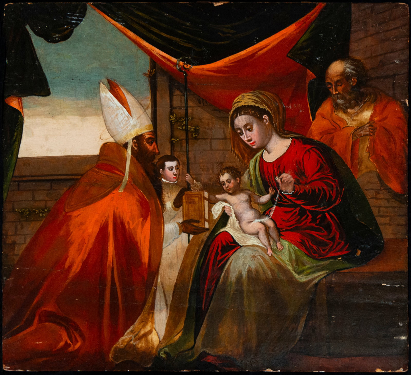 SPANISH OR ITALIAN MASTER OF THE EARLY 16TH CENTURY: Oil on panel. Measurements 66 × 72 cm.