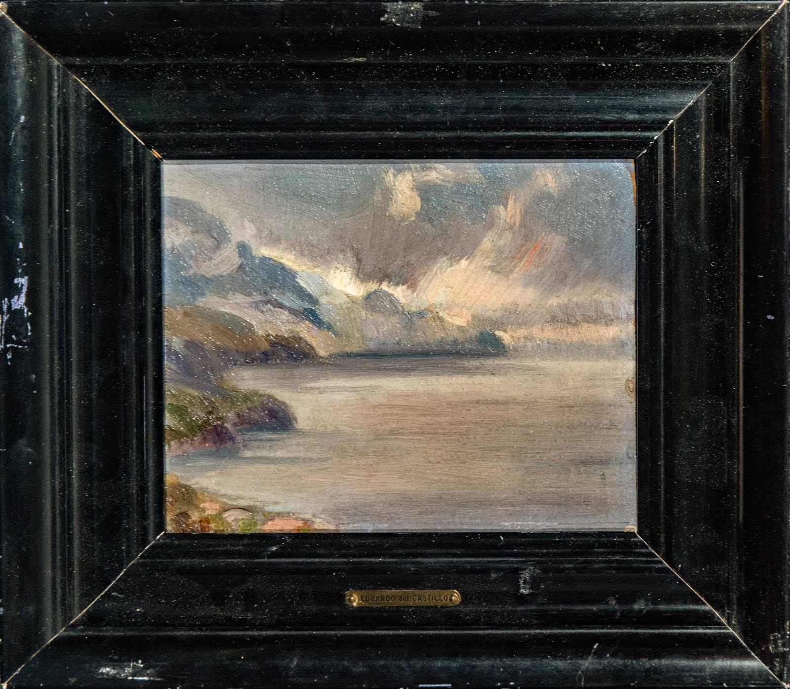 Seascape with rocky coast. EDUARDO DEL CASTILLO. Signed. Spanish School. 19th century. (1 of 5)