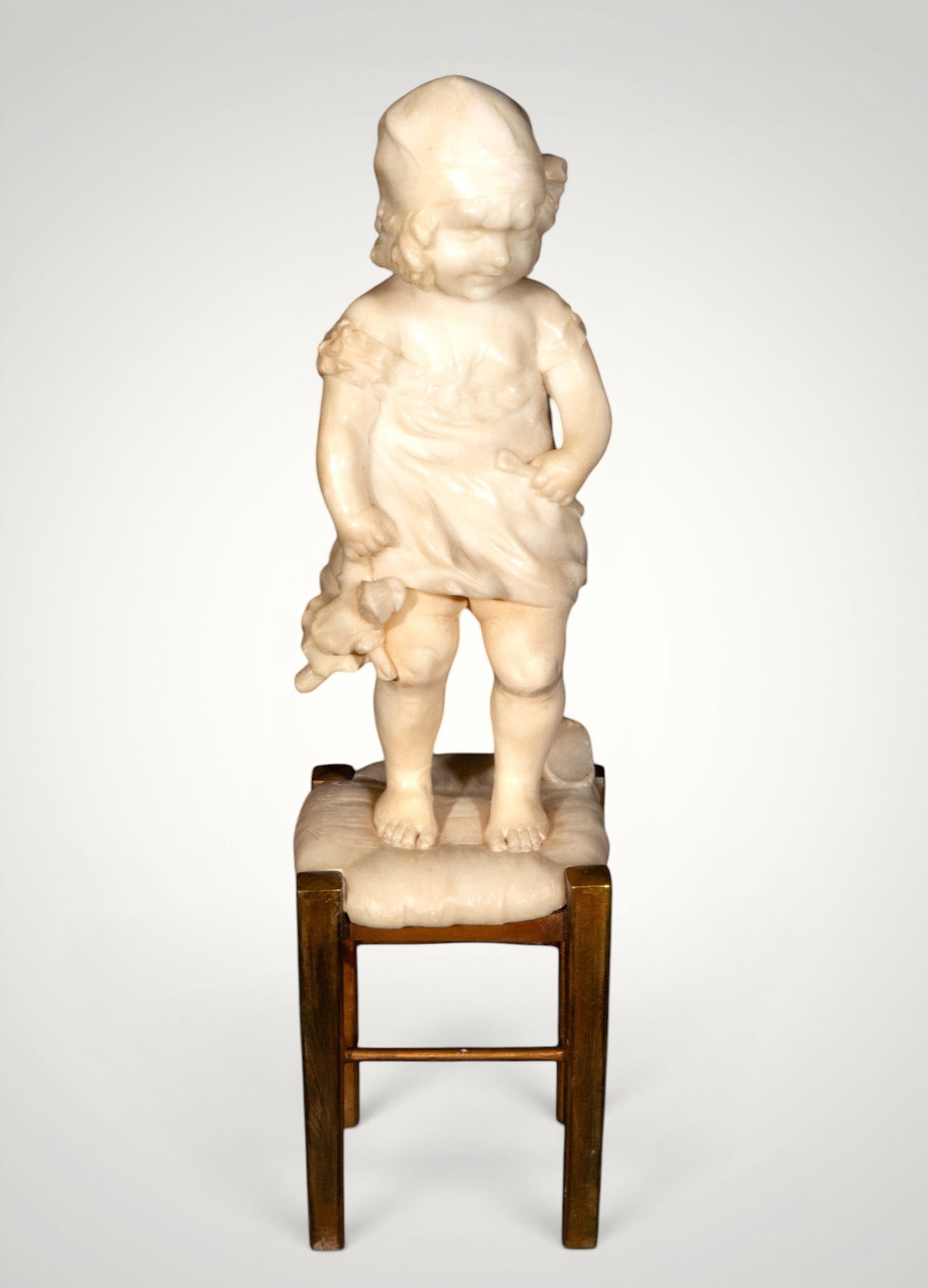 Girl with doll. European school. 19th century (1 of 6)