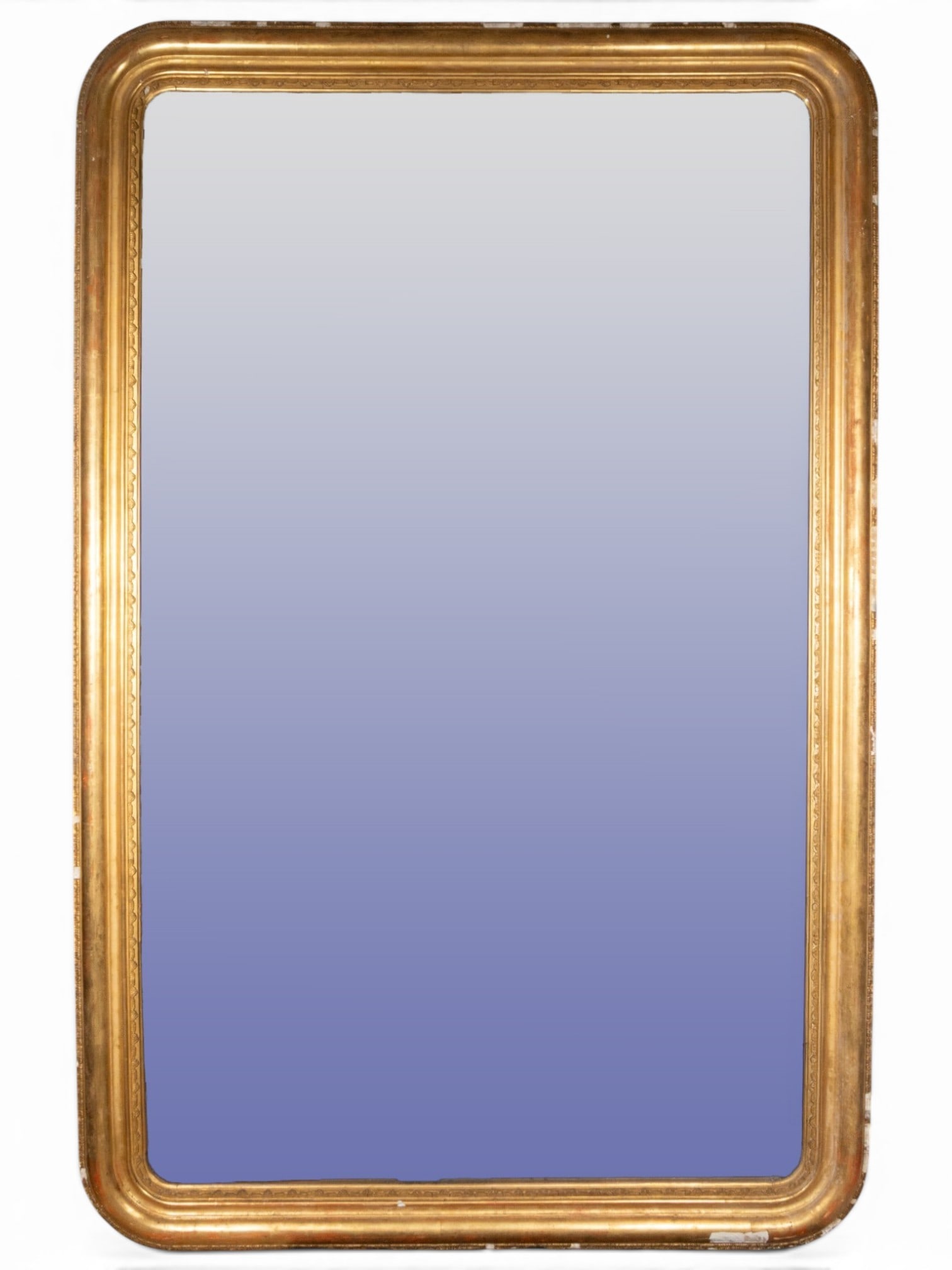 Rectangular mirror with rounded corners. French School. 19th century (1 of 5)