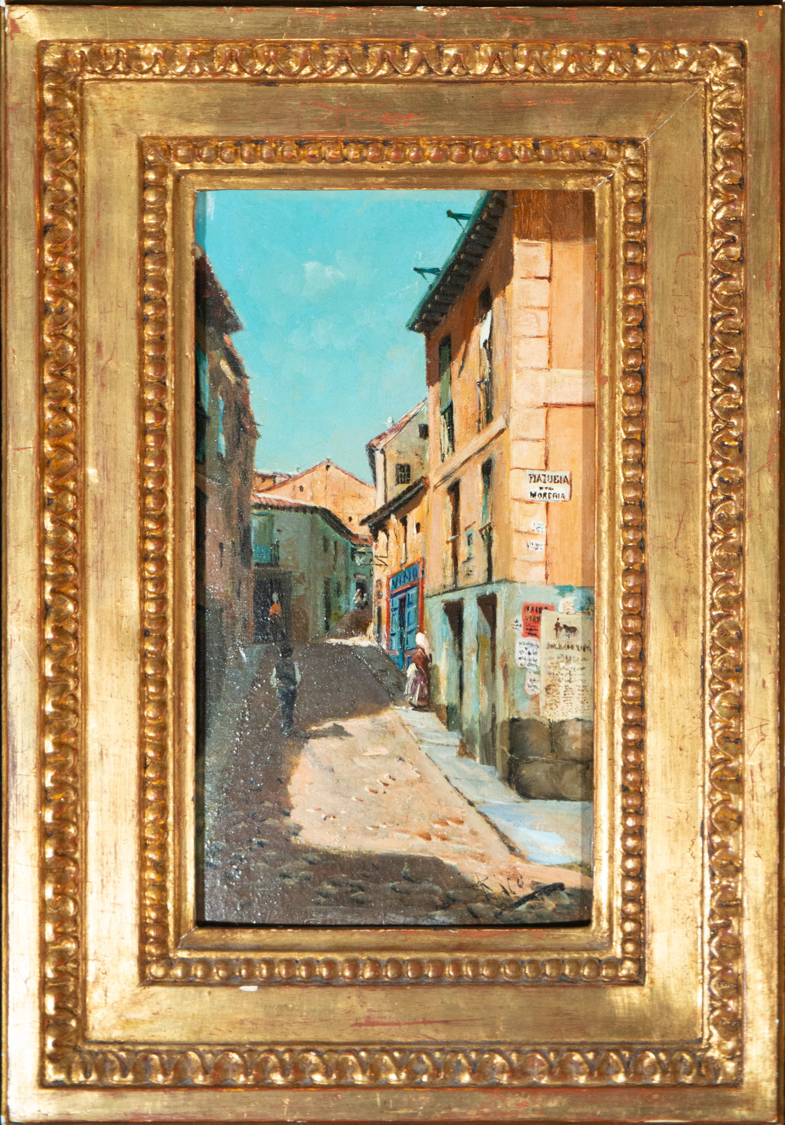 Village street, signed “Rico?? 19th century Spanish School – (1 of 4)
