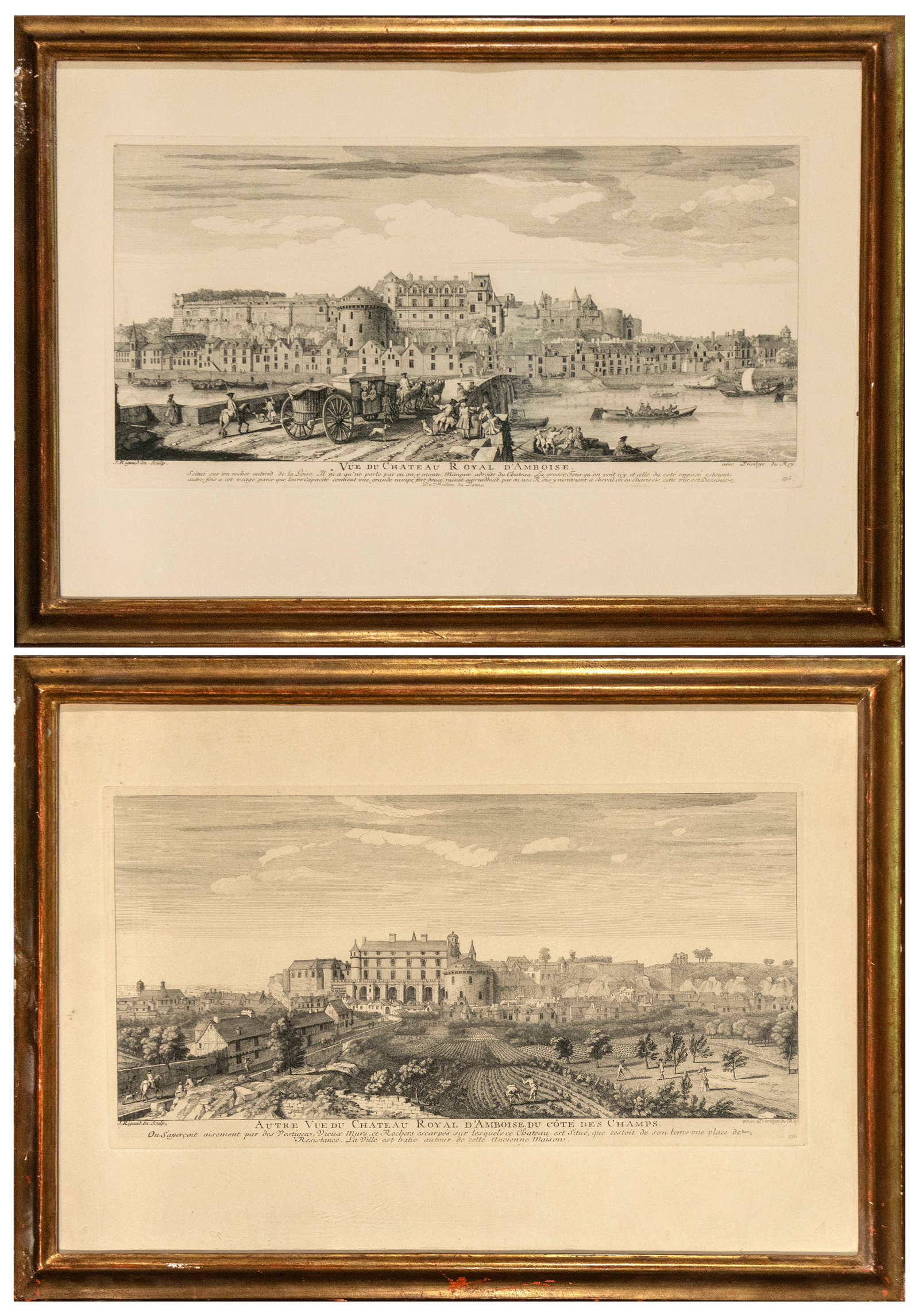 Pair of views of the Château Royal d'Amboise – Jacques Rigaud – 18th century (1 of 8)