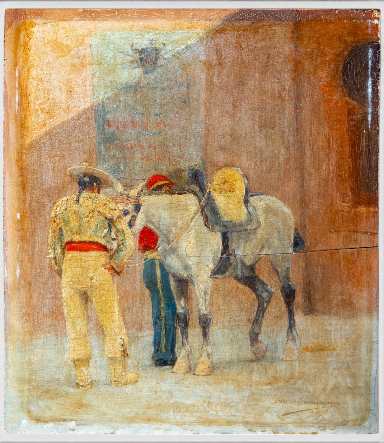 Study of an altar boy in a church – Luis Martínez Vargas Machuca – circa 1900 (1 of 3)