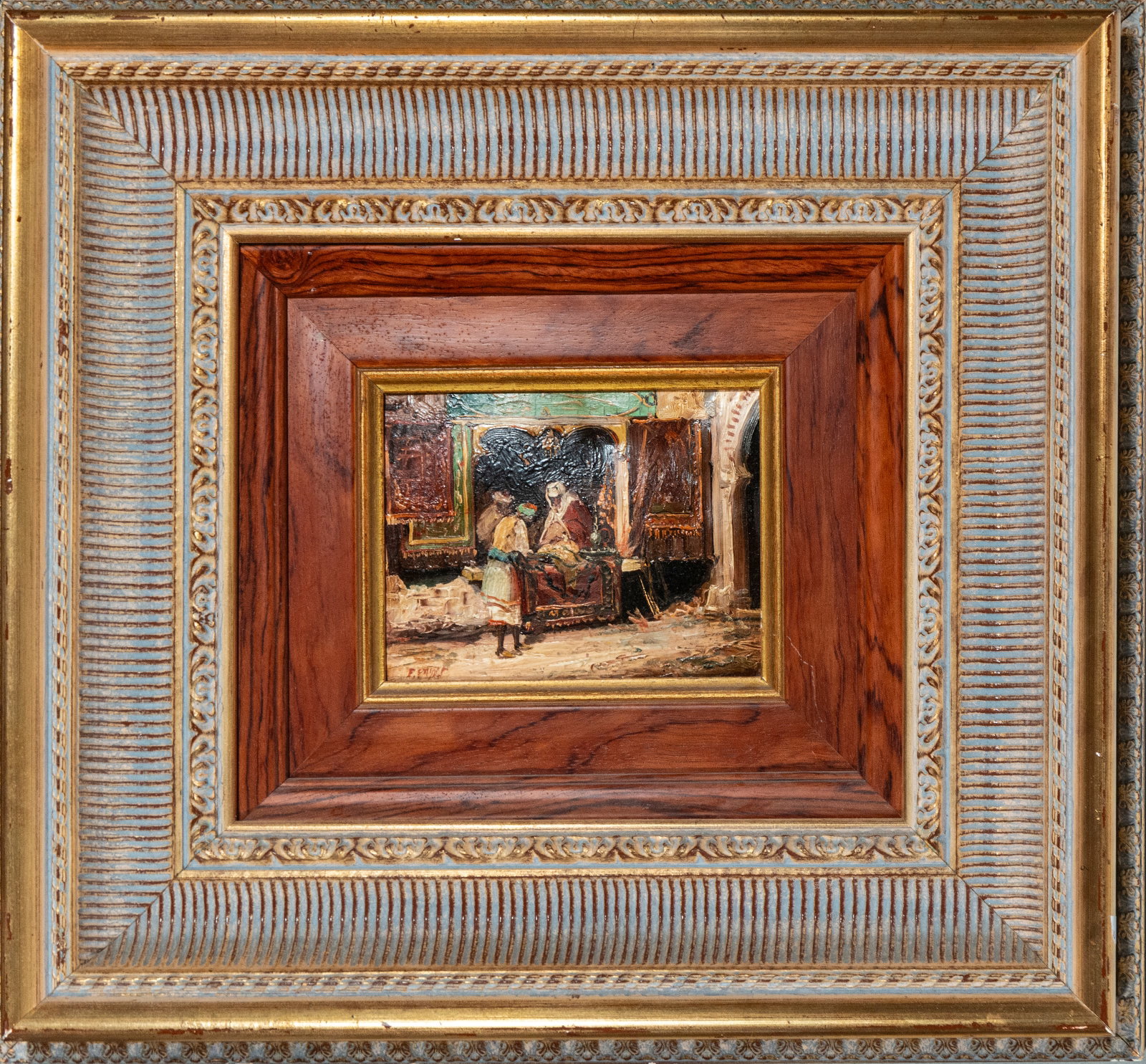 Orientalist interior scene, signed – European School – late 19th century (1 of 4)