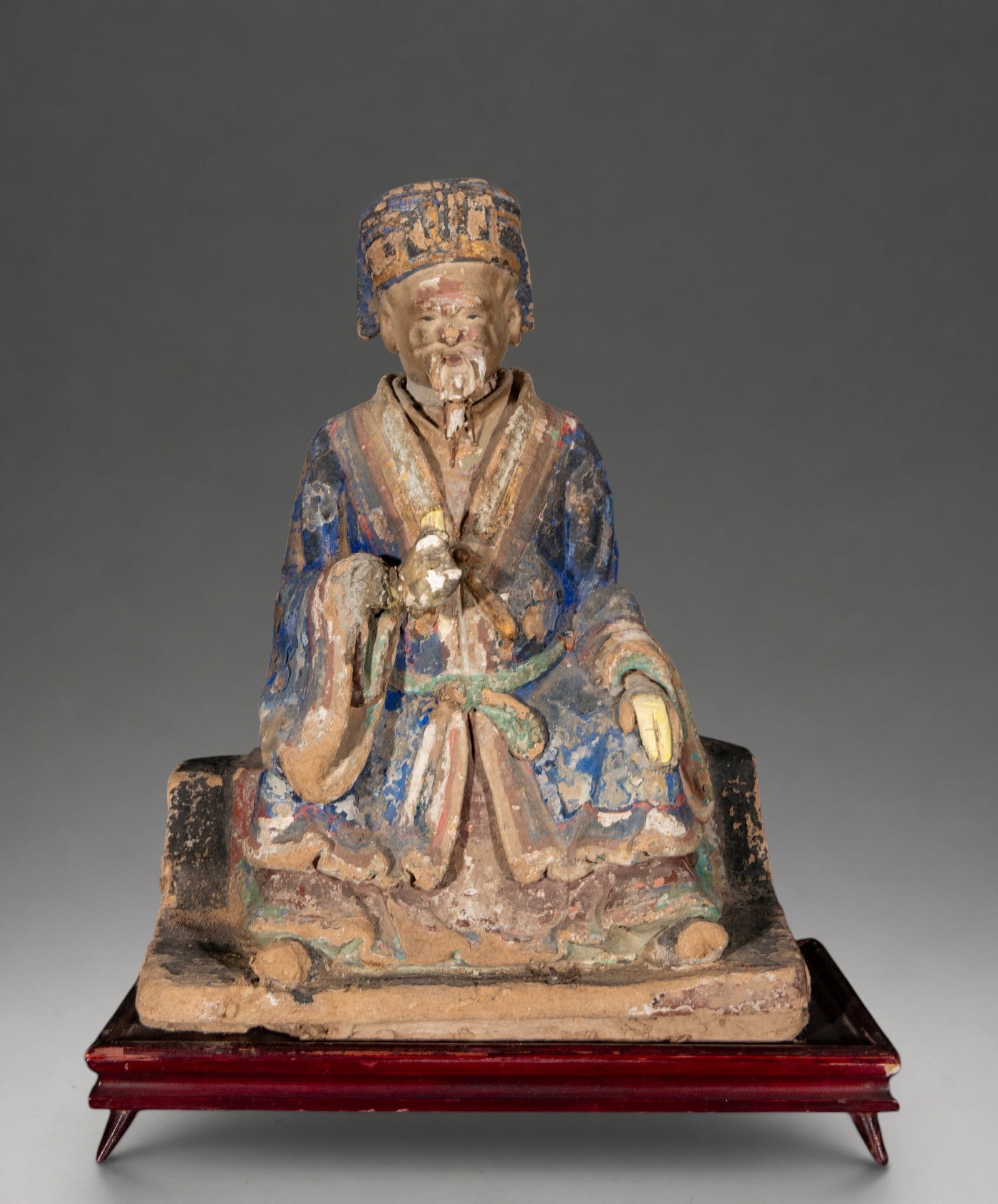 Seated figure of a Chinese dignitary - Ming China - 17th century (1 of 6)