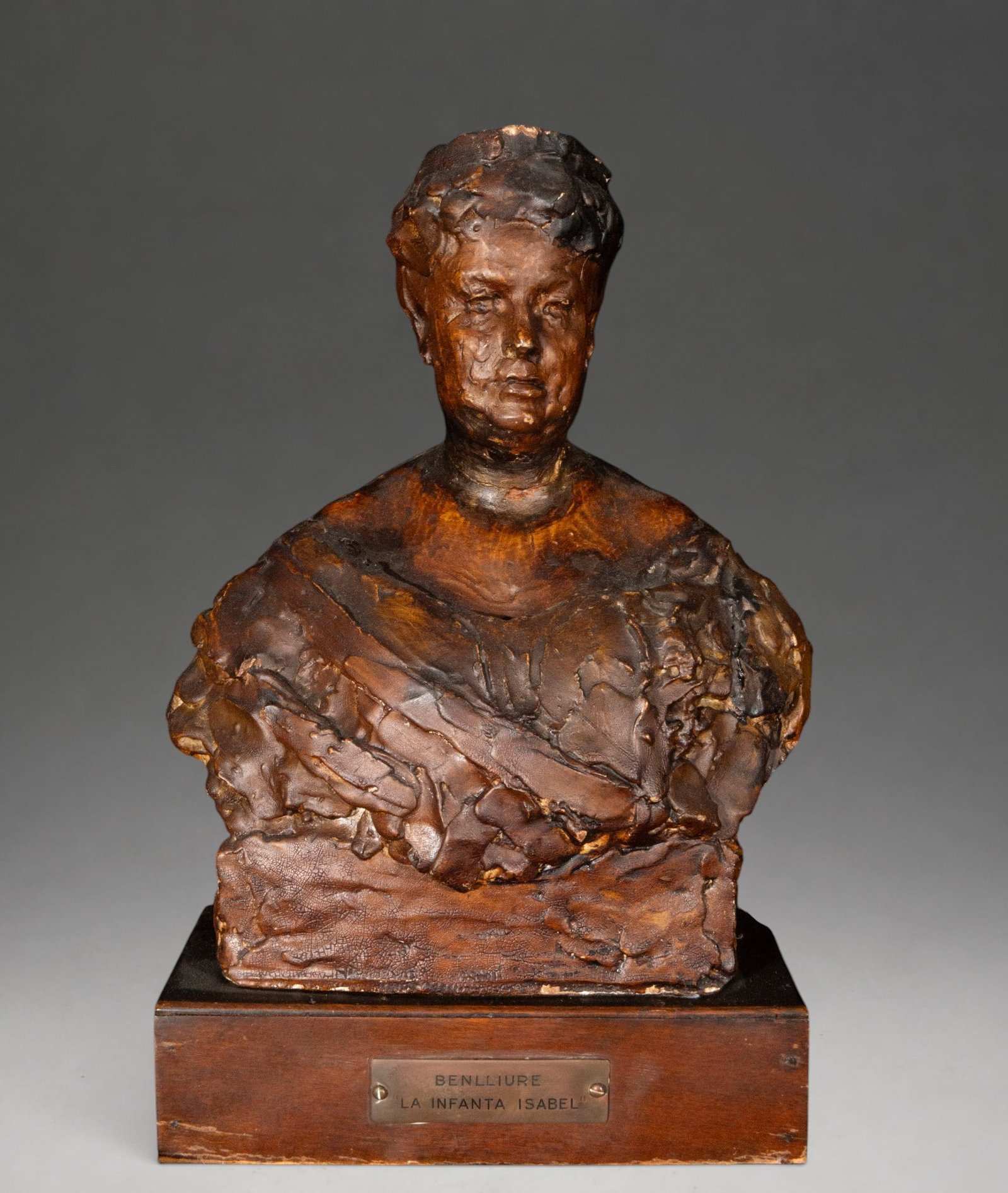 Infanta Isabel – plaster model attributed to Mariano Benlliure – Spanish School – late 19th (1 of 5)