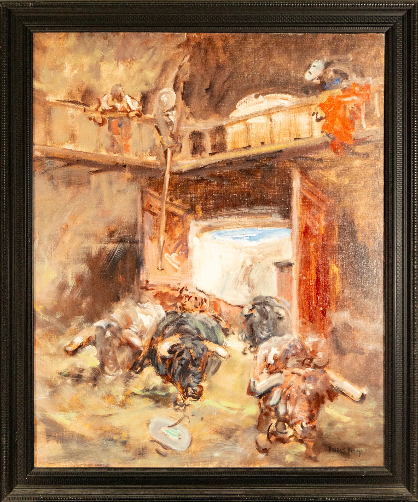 Bullfighting Scene – Roberto Domingo, Spanish School – first half of the 20th century (1 of 7)
