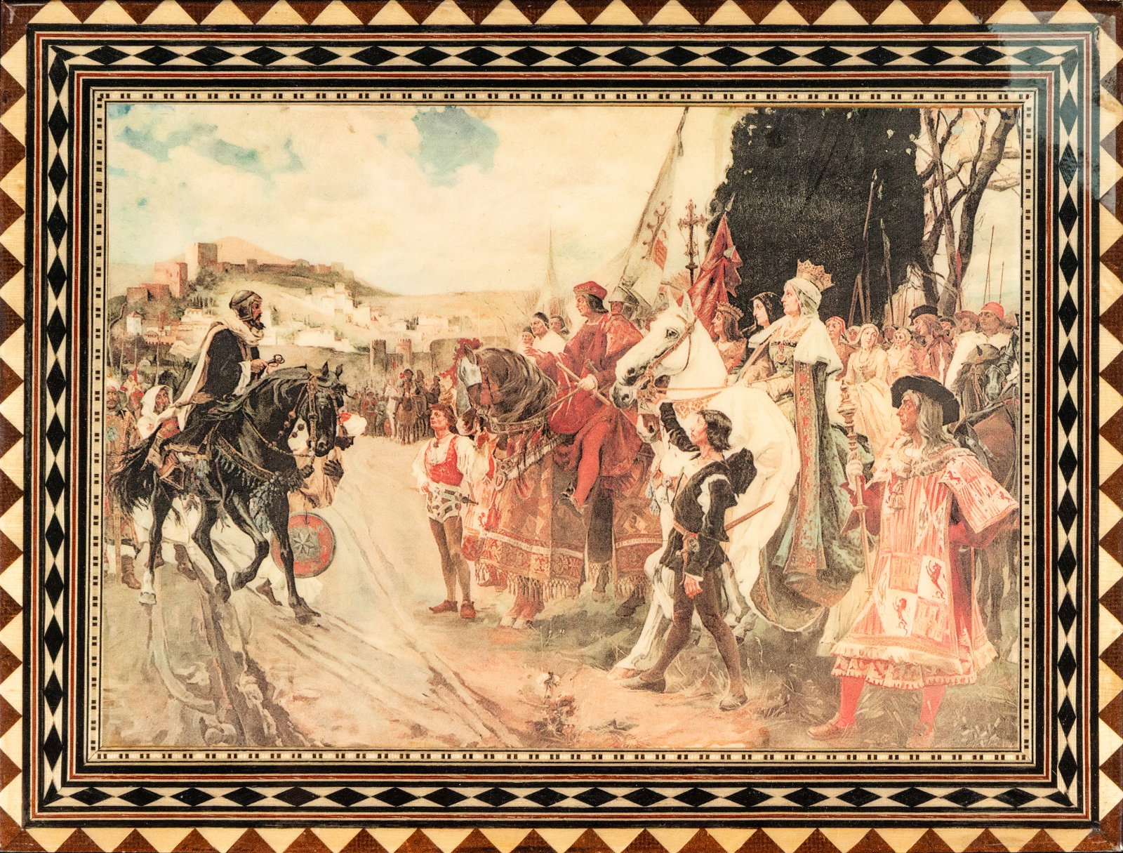 Decorative box with historicist scene – 20th century (1 of 4)