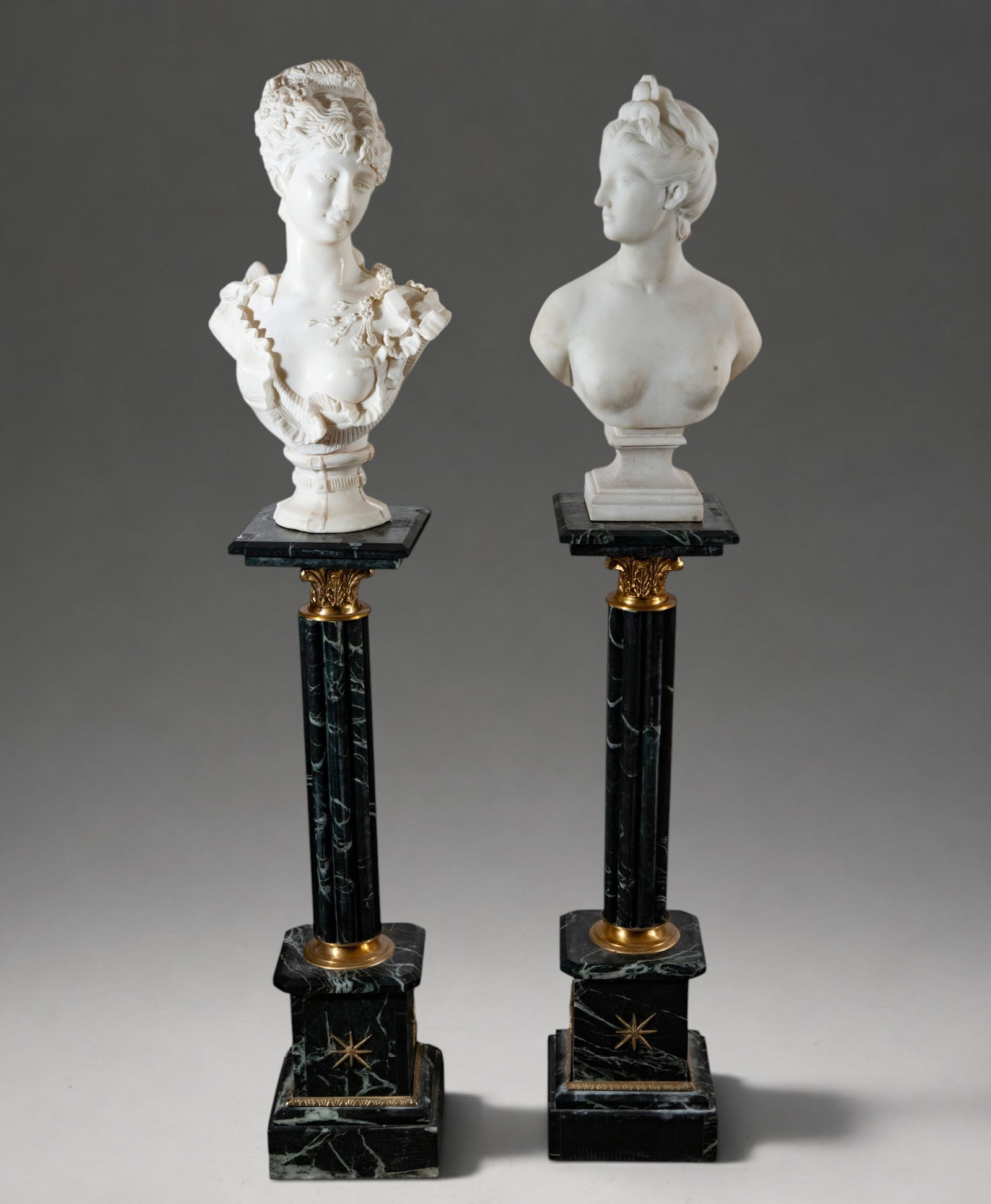 Pair of important marble busts - late 19th century (1 of 4)