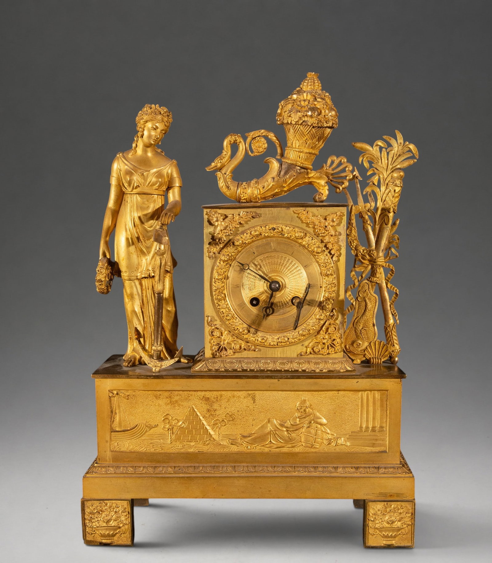 Empire style mantel clock – French School – first third of the 19th century (1 of 7)