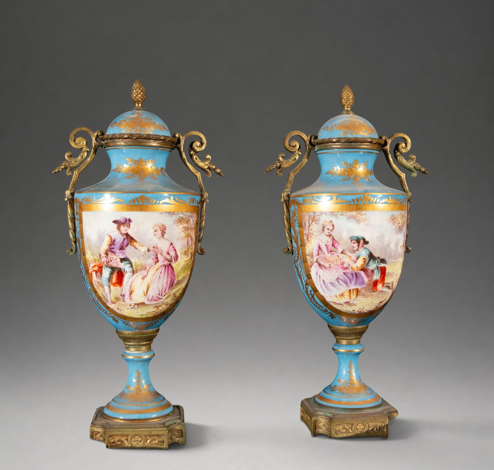 Pair of Sèvres style vases – French School – 19th century (1 of 3)