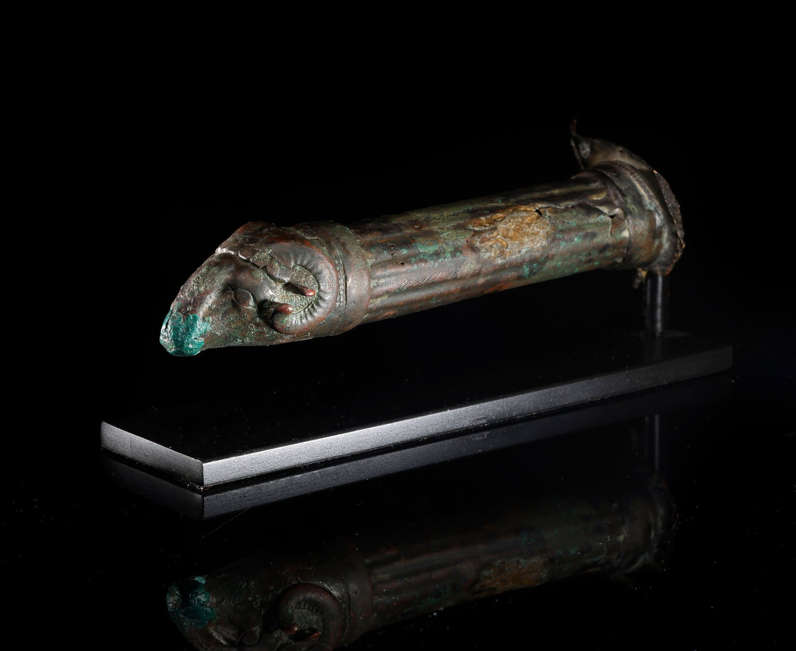 Exceptional Roman Bronze Bed or Altar Topper of a Deity, 1st Century BC (1 of 4)