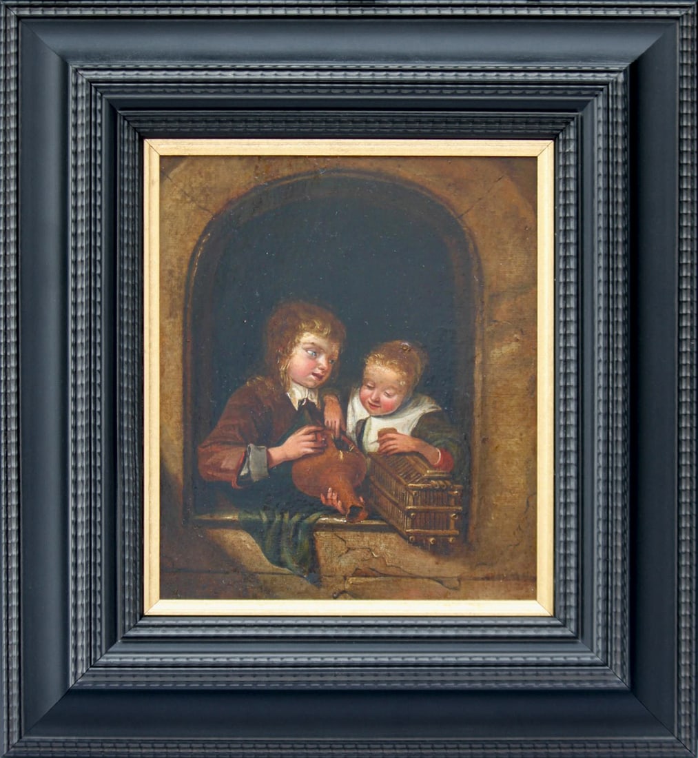 19TH CENTURY FLEMISH SCHOOL, ACCORDING TO DOMINICUS VAN TOL (Bodegraven, 1635 – Leiden, 1676) - (1 of 3)