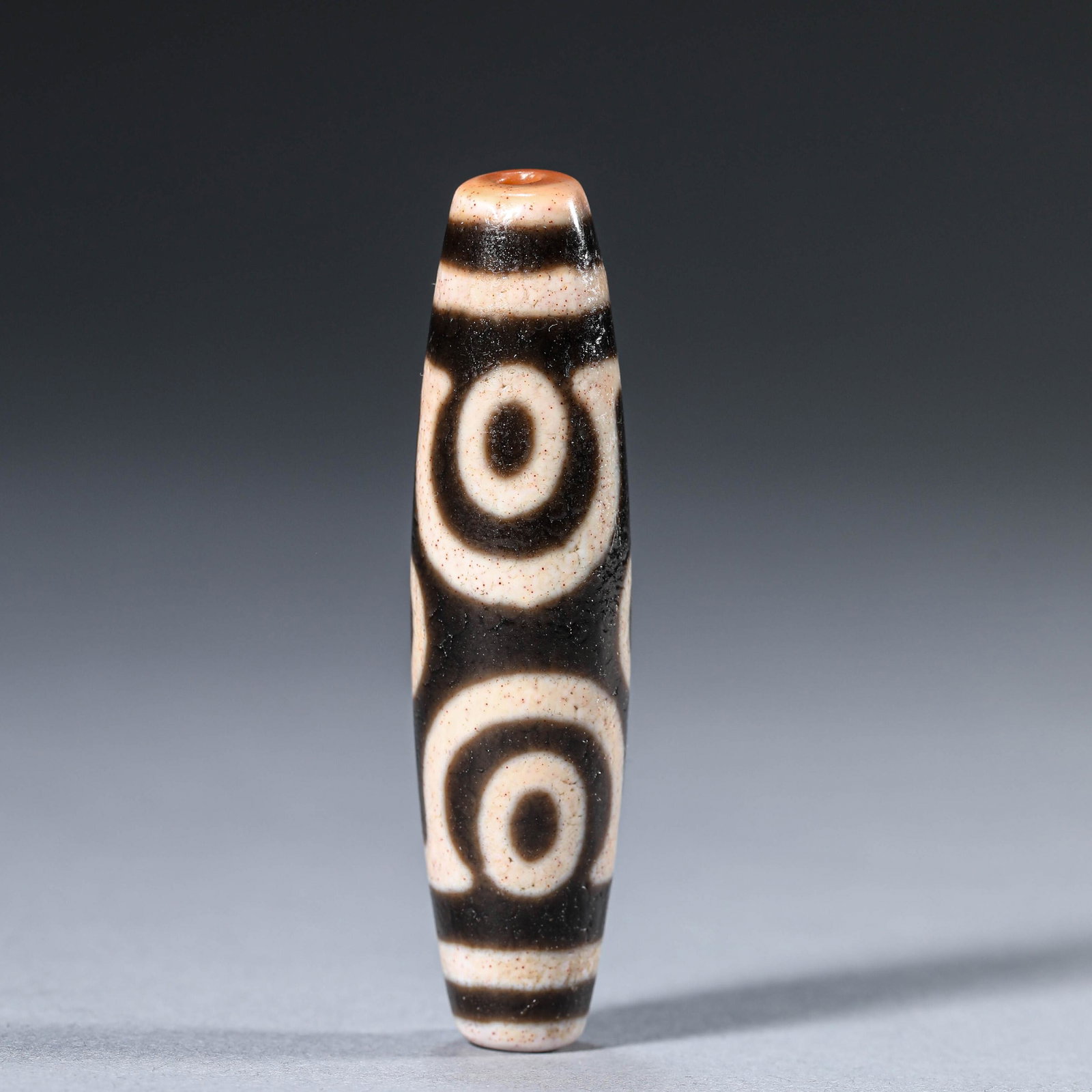 A Tibet dZi (Tianzhu bead),length 5.8cm,diameter 1.5cm (1 of 8)