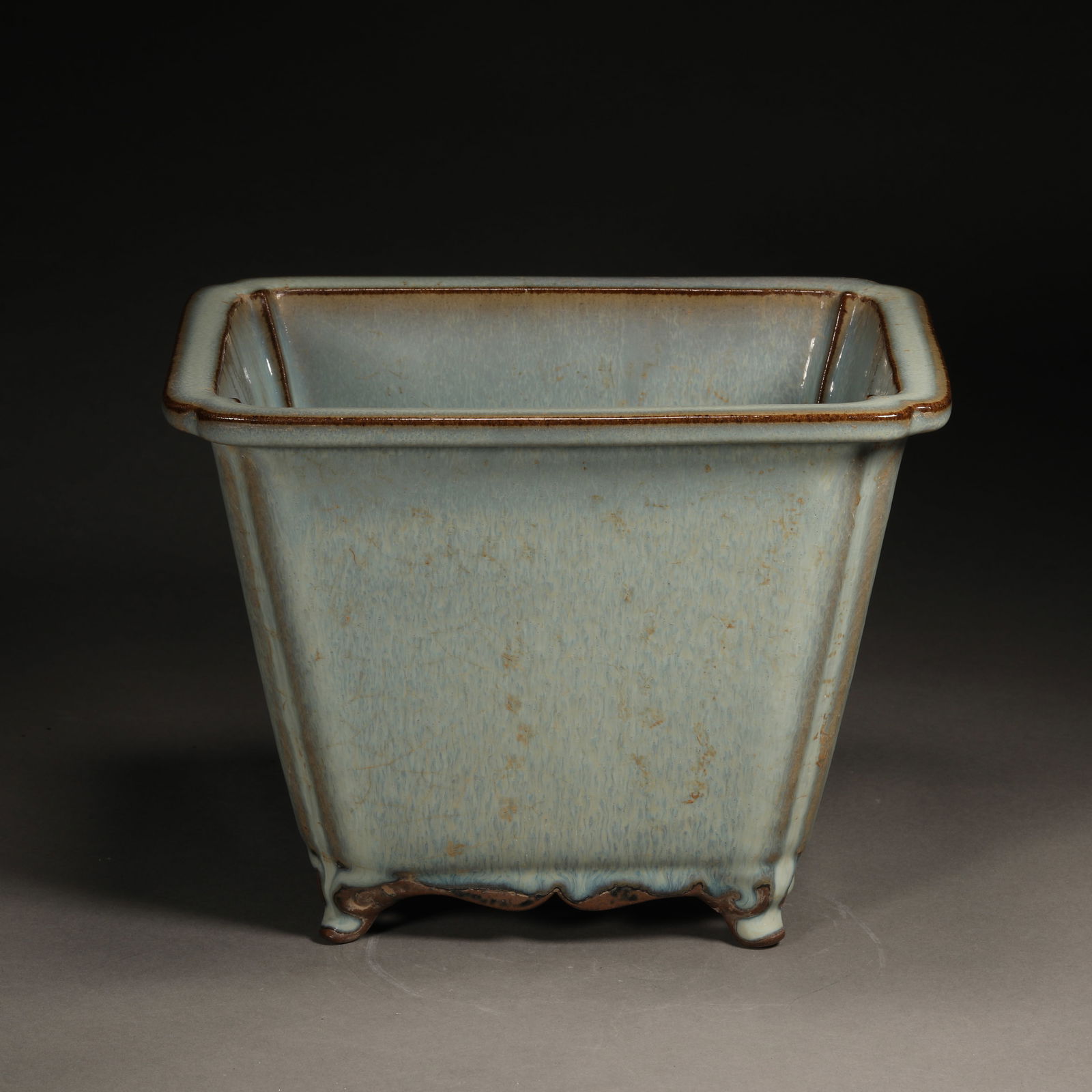 Junyao purple-splashed flower pot,Song dynasty,height 18.3cm,width 23.2cm (1 of 13)