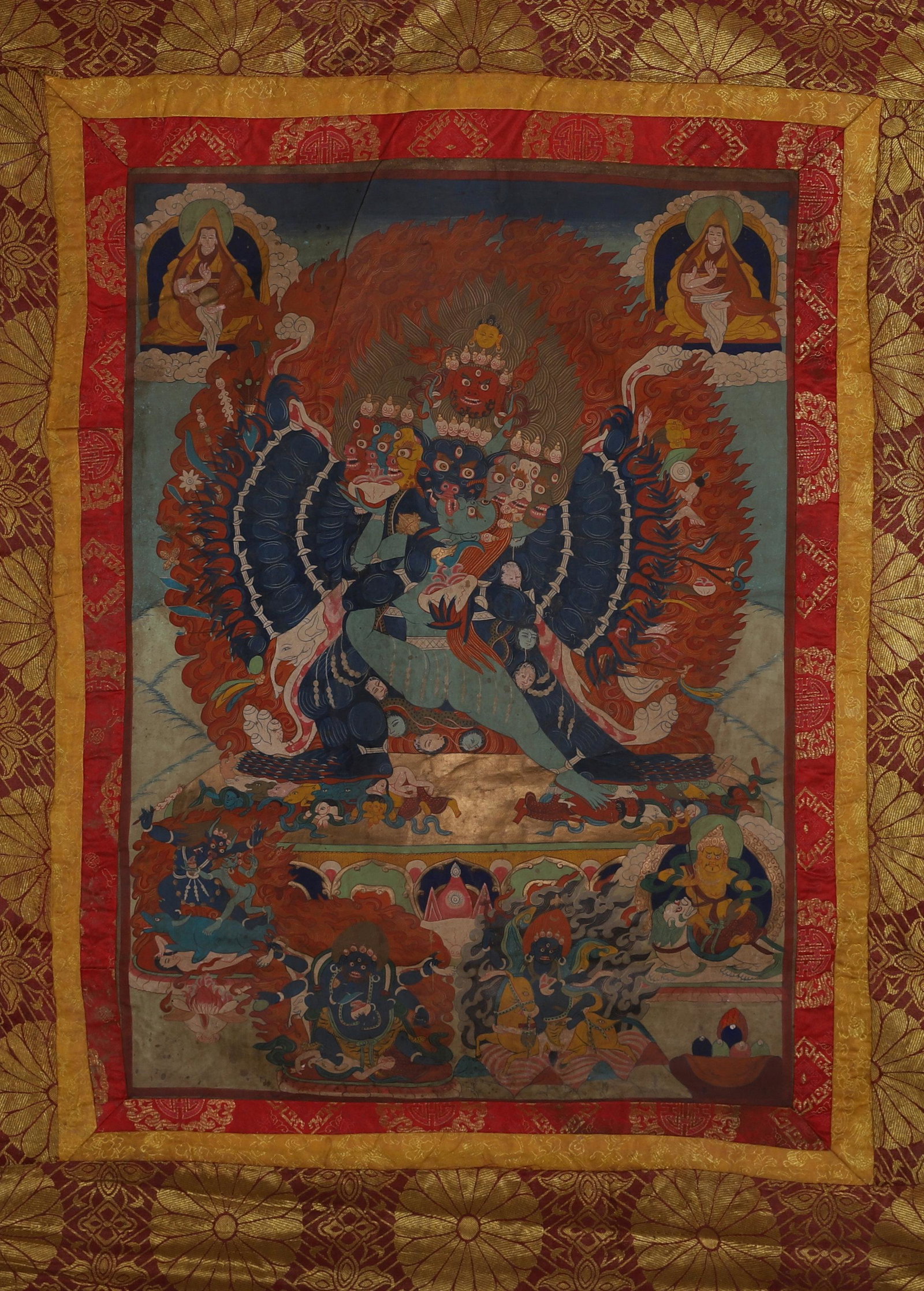 A Chinese thangka painting of Yamantaka (1 of 9)