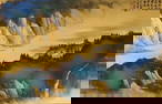 A Chinese hanging scroll painting of landscape, Zhang Daqian mark