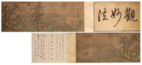 The Chinese painting of female celestial, Ruan Gao mark,The Five Dynasties,China
