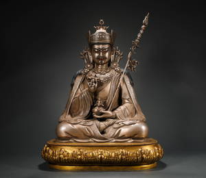 A Statue Of Silver Lotus Peanut Master, Ming Dynasty, China