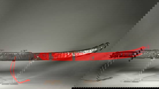 An iron sword with wood handle,Palace knife,Qing Dynasty,China: L:88cm WT:1011g