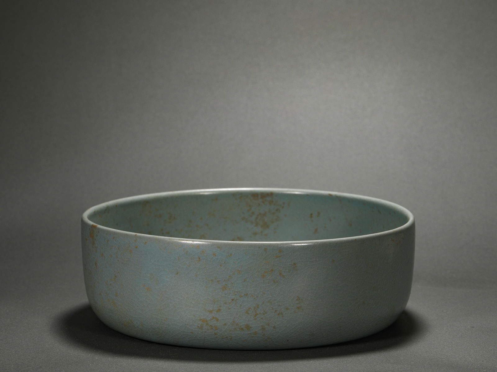 Song Dynasty Ru Kiln Writing-brush Washer, China: H:6cm D:18cm