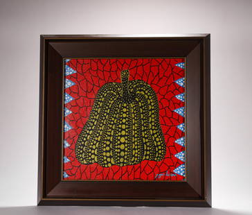 Fine oil painting, signed by Yayoi Kusama, Japan: 42x42cm 30x30cm