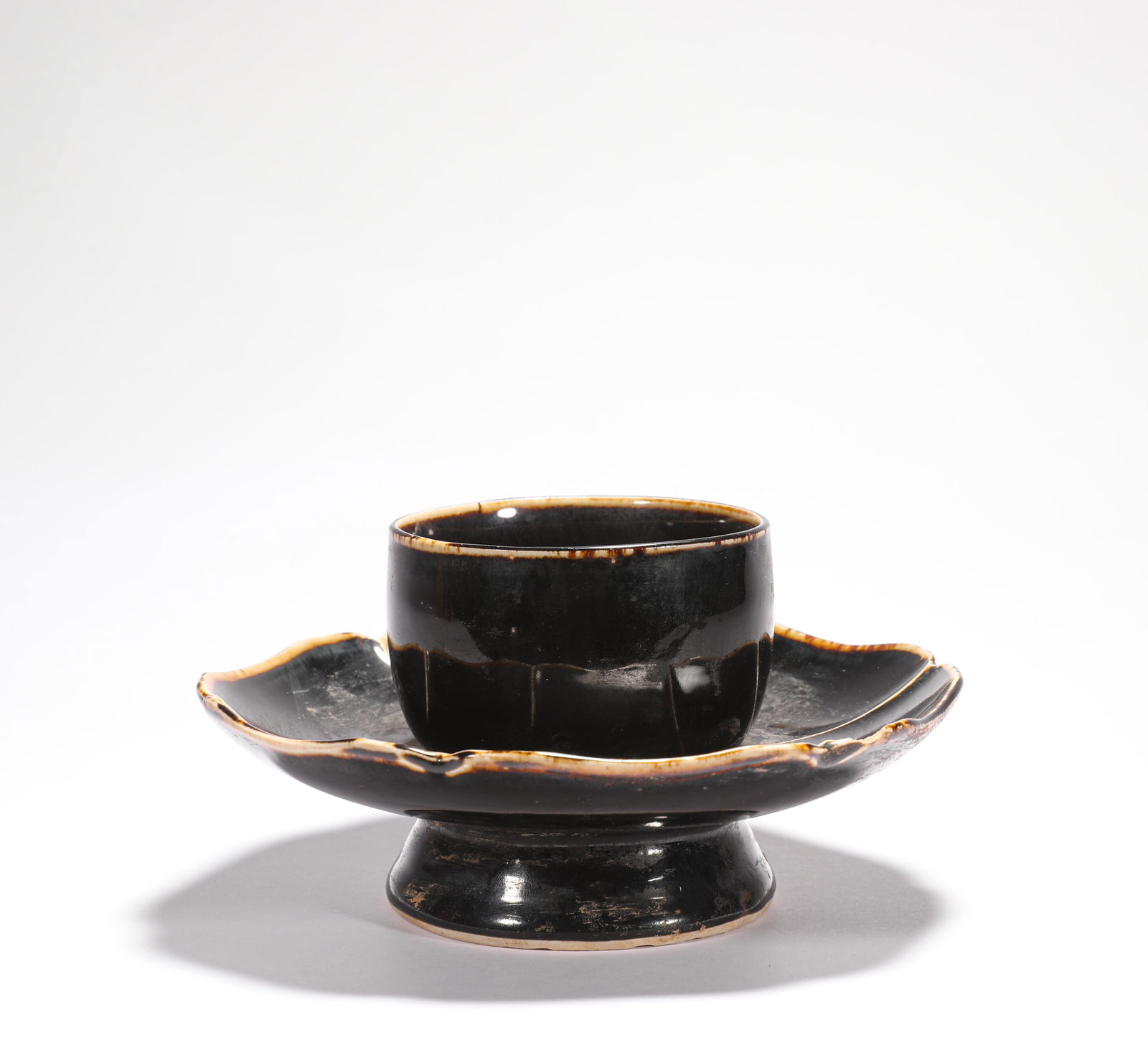 Song Dynasty Black Ding Kiln Tea Cup , China: H:7.5cm W:15cm