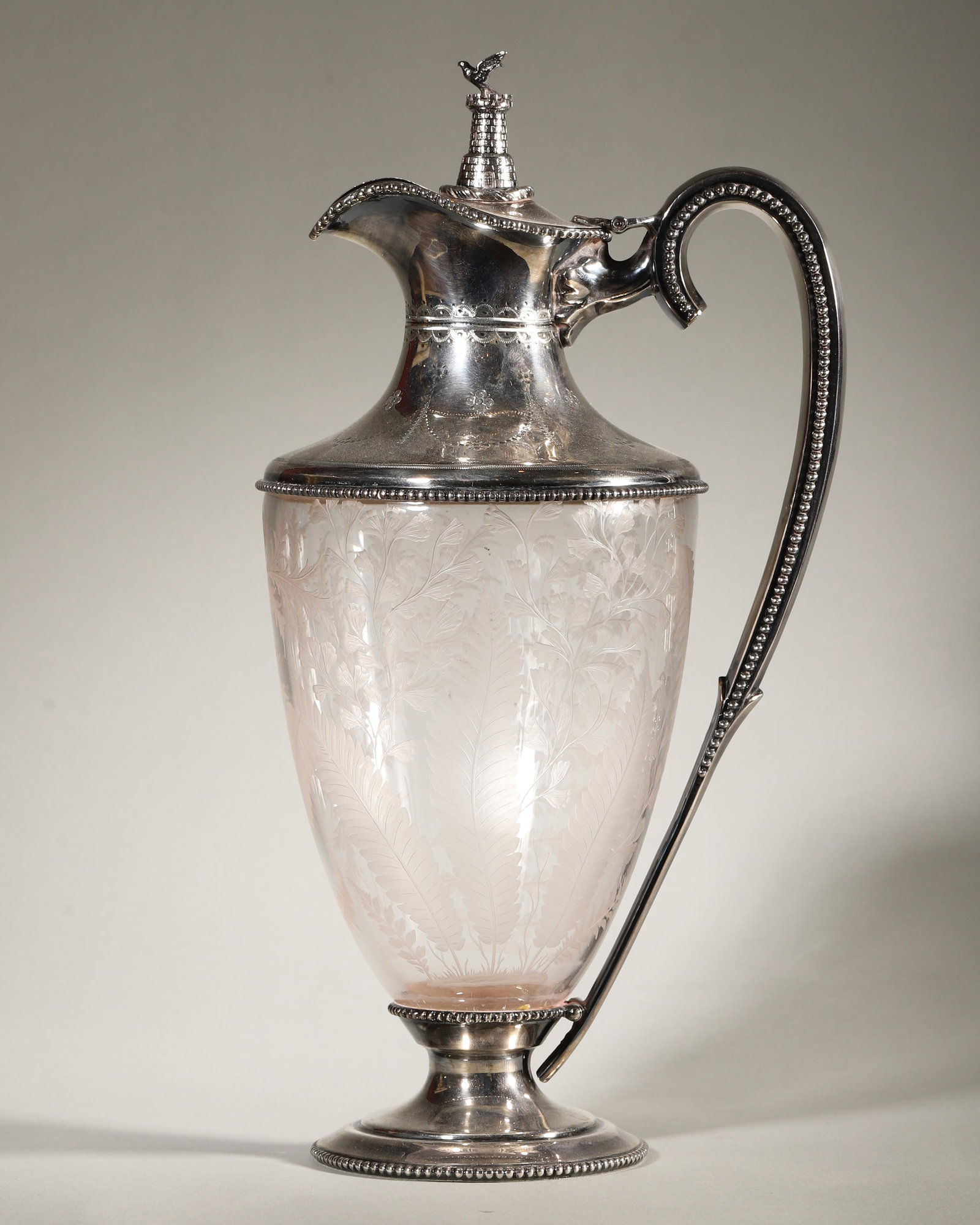 A victorian silver-mounted crystal decanter date: 1871 72 maker: w & g sissons, sheffield, england (1 of 8)